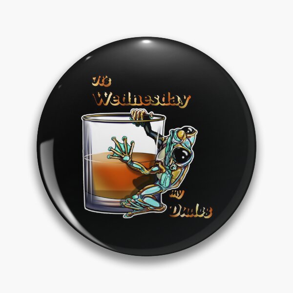 Item preview, Whiskey Frog Teal and Yellow: It's Wednesday, My Dudes designed and sold by iduzarts.