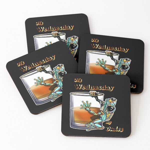 Item preview, Whiskey Frog Teal and Yellow: It's Wednesday, My Dudes designed and sold by iduzarts.