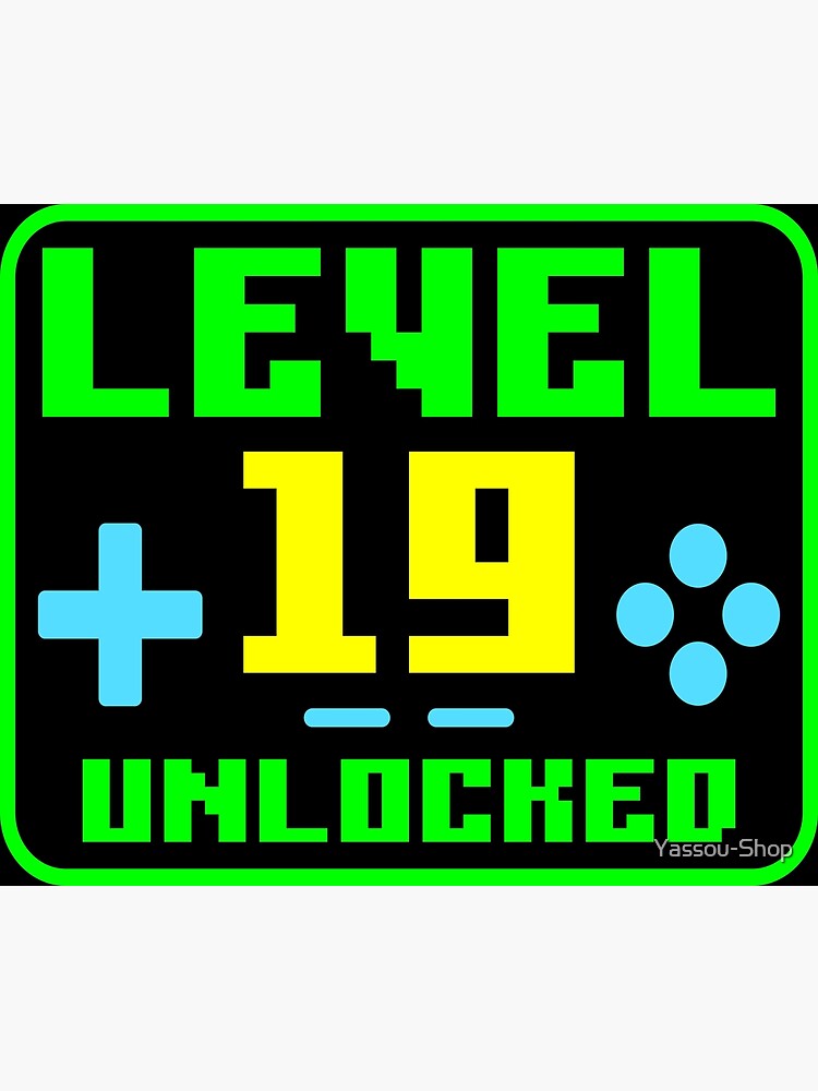 "Lustiges GamerZitat, GamerGeburtstag Level 19 freigeschaltet, Cooler