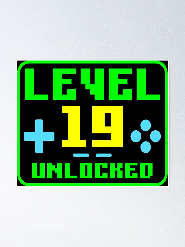 "Lustiges GamerZitat, GamerGeburtstag Level 19 freigeschaltet, Cooler