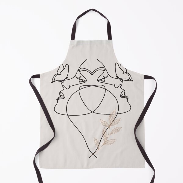 Item preview, Aesthetic Abstract Woman Face With Butterfly Line Art designed and sold by adoredigitals.