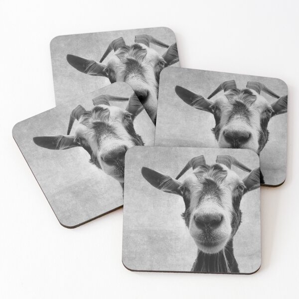 Item preview, Goat Portrait in Black and White designed and sold by WesternExposure.