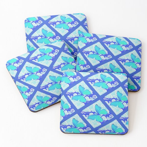 Item preview,   DIAGONAL DESIGN BLUE BUTTERFLY ABSTRACT PATTERN   designed and sold by sharlesart.