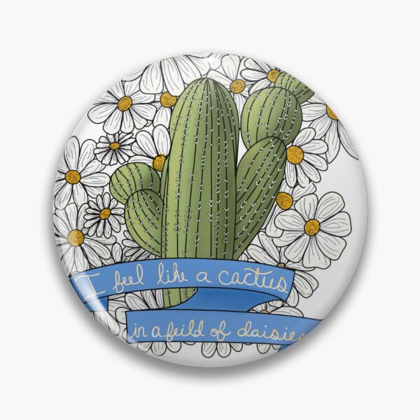 Item preview, Cactus in a Field of Daisies designed and sold by RiaDoodle.