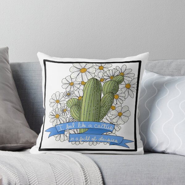 Item preview, Cactus in a Field of Daisies designed and sold by RiaDoodle.