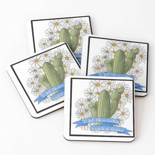 Item preview, Cactus in a Field of Daisies designed and sold by RiaDoodle.