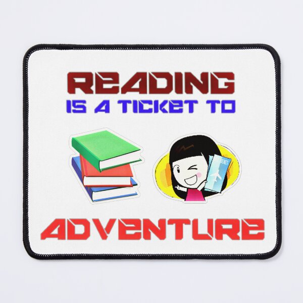Item preview, Reading is a ticket to adventure | Reading is a ticket to adventure bookworm | Reading lovers designed and sold by Khan-Baba.