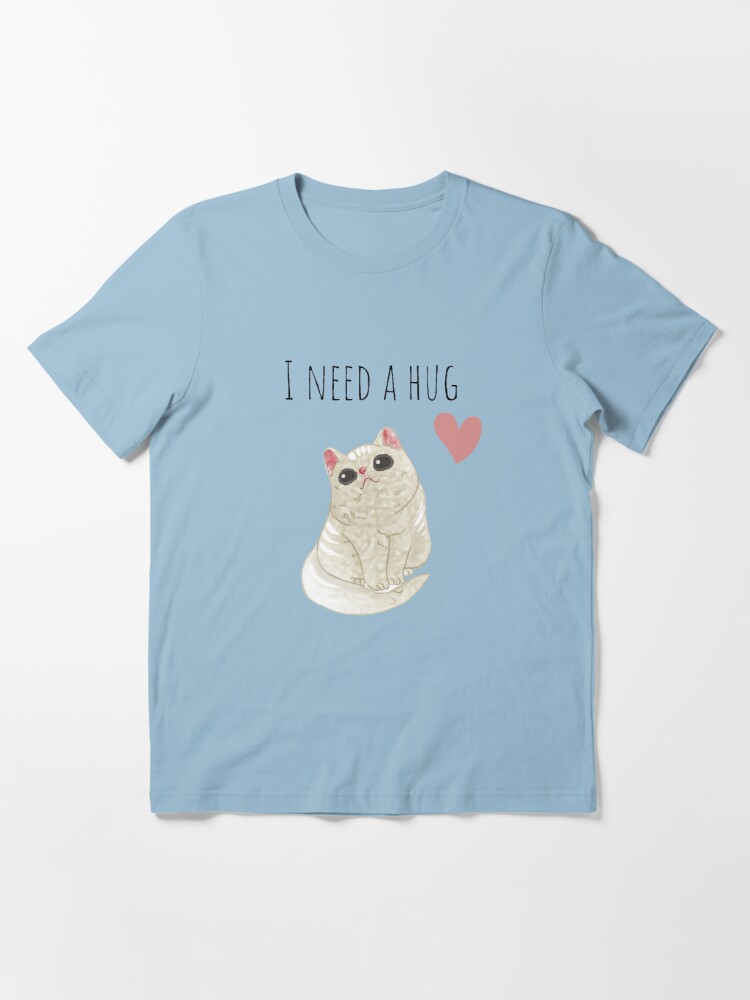 Kitten Shirt, I Need A Hug Cat In Baseball Cap, Small - 5X, Ladies Shirt