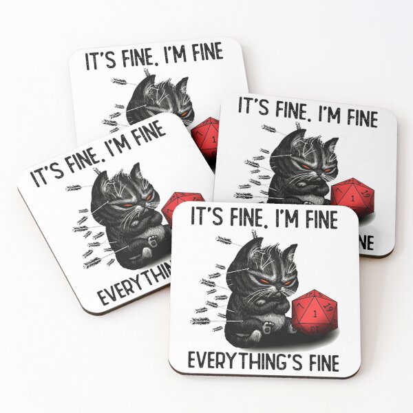 Item preview, CAT AND DUNGEON IT_S FINE I_M FINE EVERYTHING_S FINE   designed and sold by DaMoBoutique.