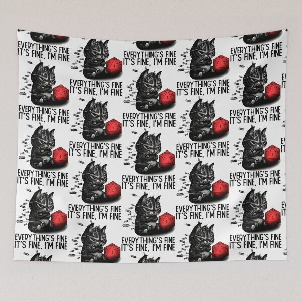 Item preview, CAT AND DUNGEON IT_S FINE I_M FINE EVERYTHING_S FINE   designed and sold by DaMoBoutique.