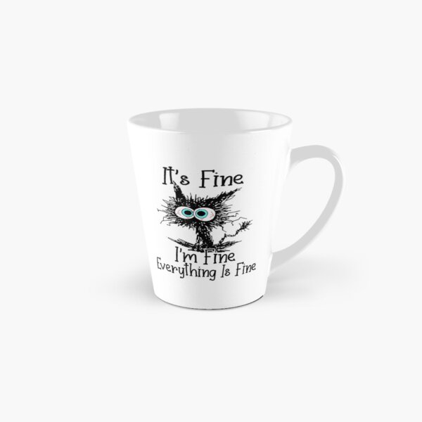Vista previa del artículo con la obra «Regalo Amante de los gatos Está bien Estoy bien Todo está bien», diseñado y vendido por DaMoBoutique.