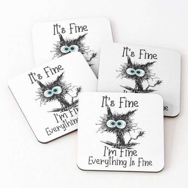 Item preview, Gift Cat Lover It_s Fine I_m Fine Everything Is Fine   designed and sold by DaMoBoutique.