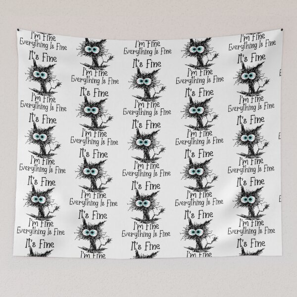Item preview, Gift Cat Lover It_s Fine I_m Fine Everything Is Fine   designed and sold by DaMoBoutique.