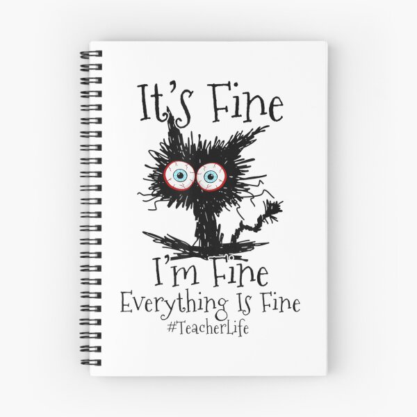 Item preview, Gift I_m Fine Everything Is Fine Black Cat Teacher Life   designed and sold by DaMoBoutique.