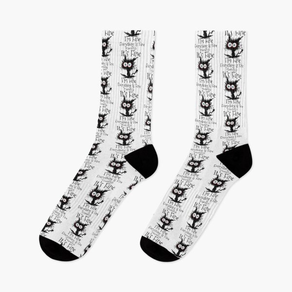 Item preview, Gift I_m Fine Everything Is Fine Black Cat Teacher Life   designed and sold by DaMoBoutique.