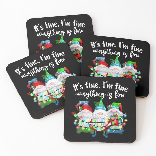 Item preview, Gift It_s Fine I_m Fine Everything Is Fine Gnome Christmas Lights   designed and sold by DaMoBoutique.