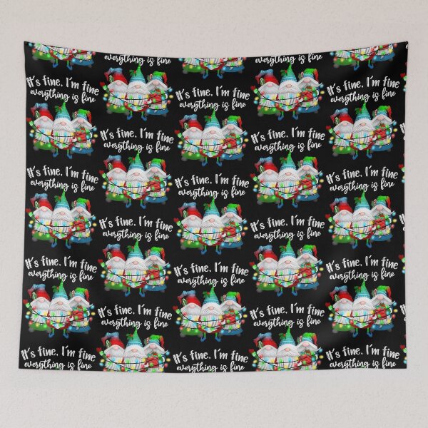 Item preview, Gift It_s Fine I_m Fine Everything Is Fine Gnome Christmas Lights   designed and sold by DaMoBoutique.