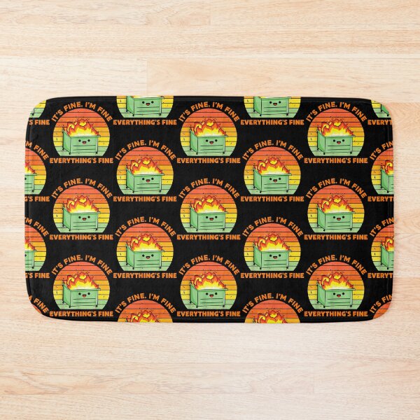Item preview, Gift It_s Fine I_m Fine Everything Is Fine Retro Dumpster Fire   designed and sold by DaMoBoutique.