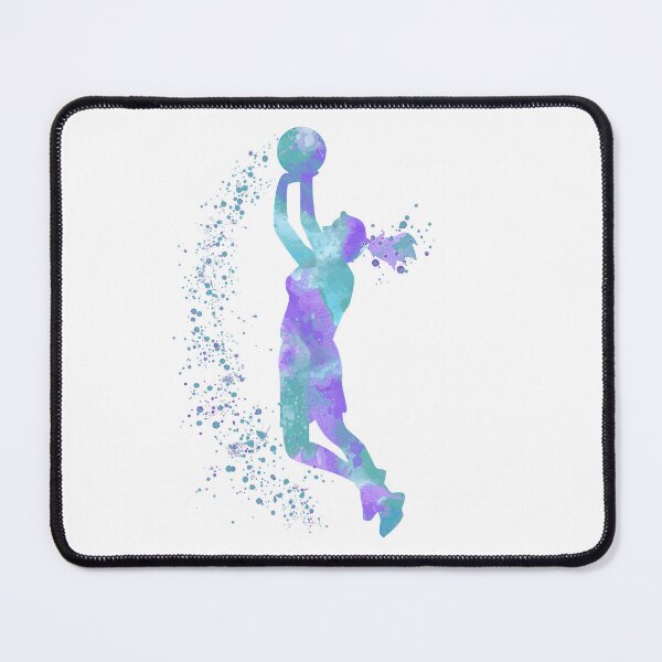 Item preview, Basketball Girl Player Colorful Watercolor Silhouette designed and sold by LotusGifts.