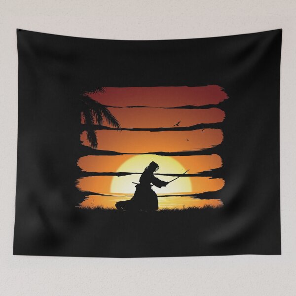 Item preview, Kendo Japanese Martial Arts Sunset Training designed and sold by Delightfully Cynical.