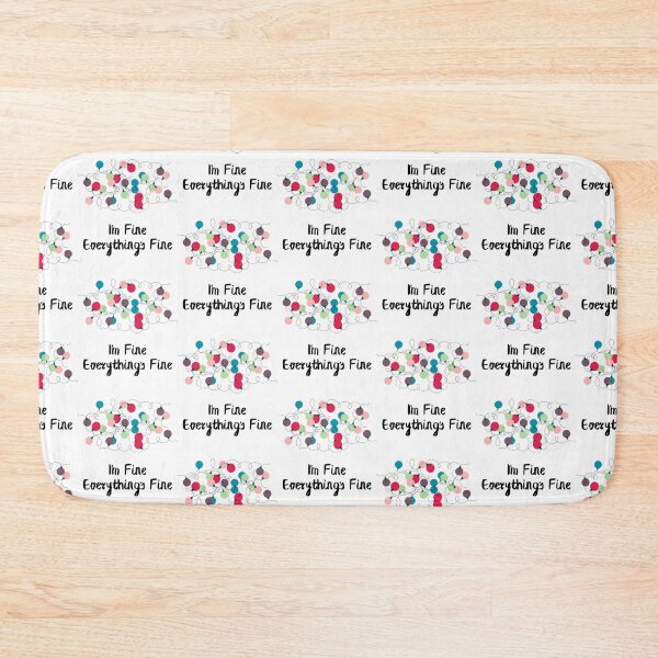 Item preview, I`m Fine Very Things Fine Bunch Of Christmas Colorful Light Bulbs Black Text s designed and sold by DaMoBoutique.