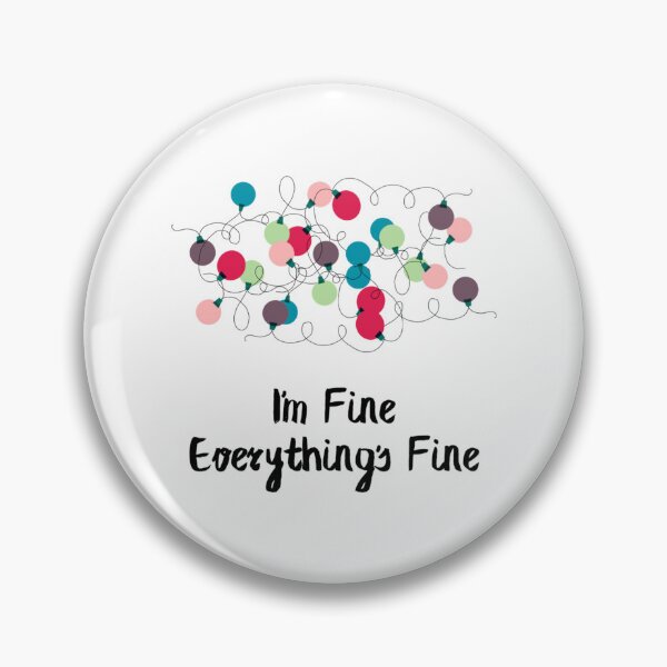 Item preview, I`m Fine Very Things Fine Bunch Of Christmas Colorful Light Bulbs Black Text s designed and sold by DaMoBoutique.
