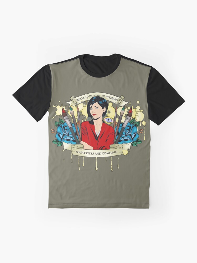 Alternate view of Jane Lane - Weekends Pizza Graphic T-Shirt