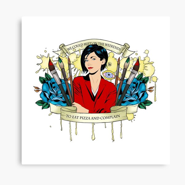 Jane Lane - Weekends Pizza Canvas Print
