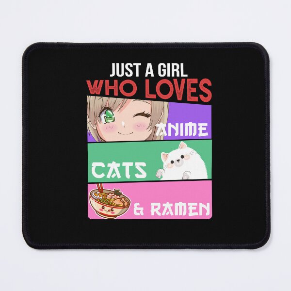 Item preview, Girl Who Loves Anime Cats & Ramen Kawaii Japanese Lover designed and sold by Leslie Smith.