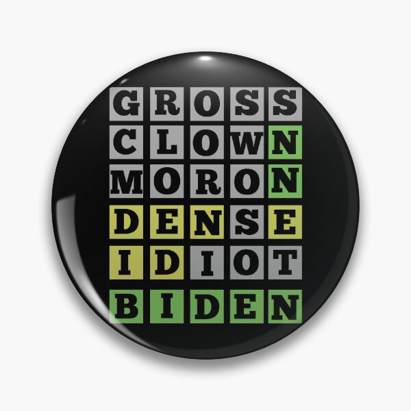 Item preview, Biden Wordle Grid, Funny Joe Biden Design designed and sold by Constant Readers.