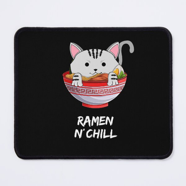 Item preview, Ramen and Chill Anime Cat Kawaii Japanese Manga Lover designed and sold by Leslie Smith.