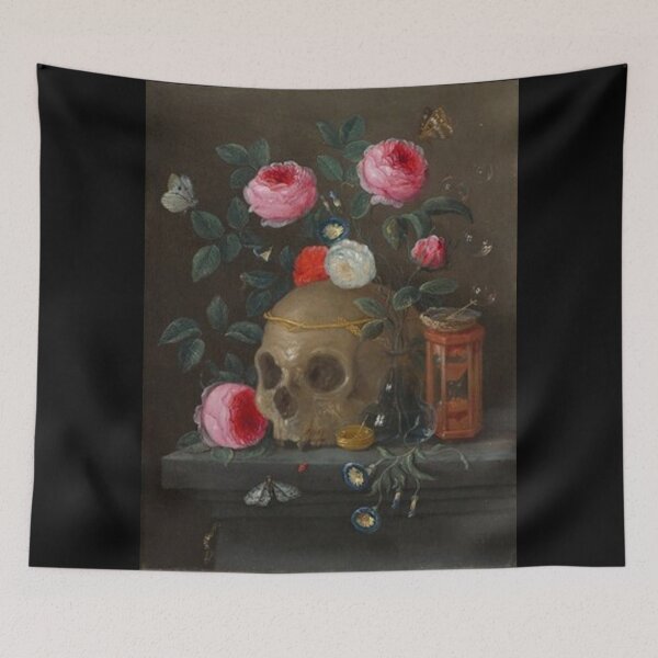 Item preview, Skull Flowers Vanitas Still Life designed and sold by radiantdark.