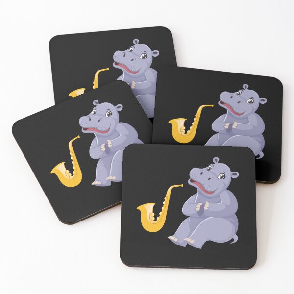 Item preview, Hippo Music Gift Hippo Really Like Hippos Hippo Lovers Hippopotamus designed and sold by pedrored369.