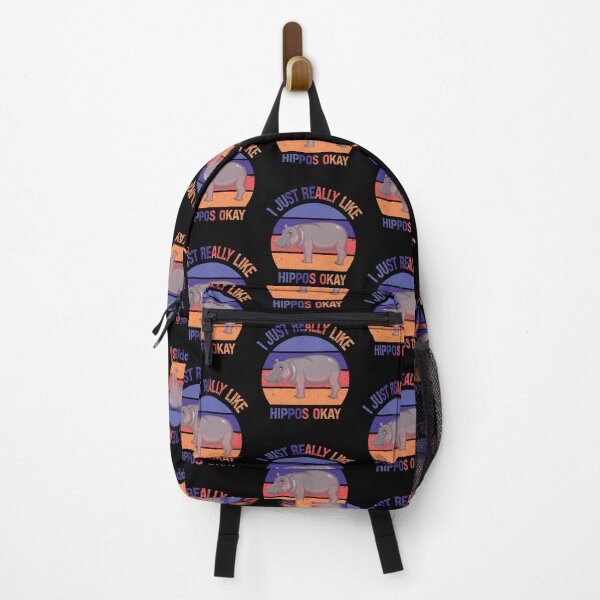 Item preview, Cool I Just Really Love Hippos Okay, Hippo Really Like Hippos Hippo Lovers Hippopotamus,Distressed Colorful Sunset Hippo Design designed and sold by pedrored369.