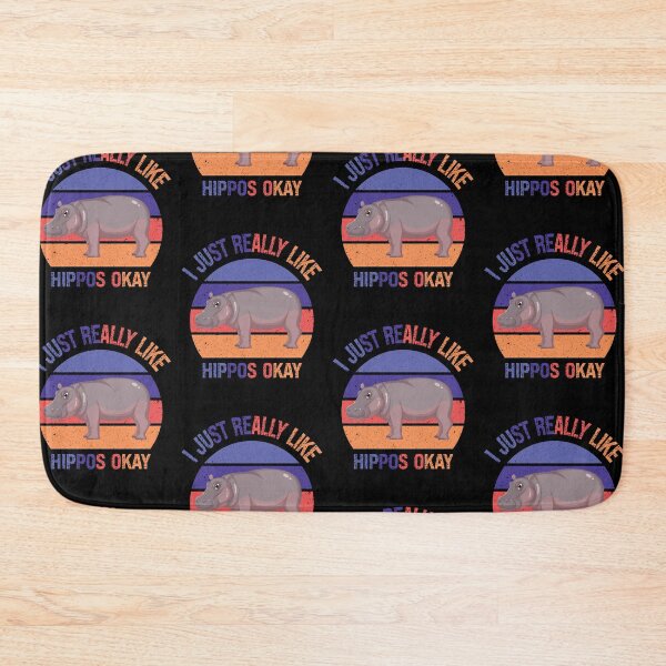 Item preview, Cool I Just Really Love Hippos Okay, Hippo Really Like Hippos Hippo Lovers Hippopotamus,Distressed Colorful Sunset Hippo Design designed and sold by pedrored369.