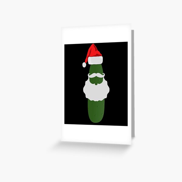 Christmas Funny Cucumber Dad For Vegan & Vegetarian Green Plants Lovers Greeting Card