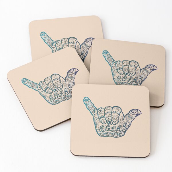 Item preview, Blue Hawaiian Tribal Shaka - Hang Loose Distressed designed and sold by sunnthreads.