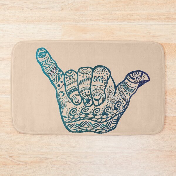 Item preview, Blue Hawaiian Tribal Shaka - Hang Loose Distressed designed and sold by sunnthreads.