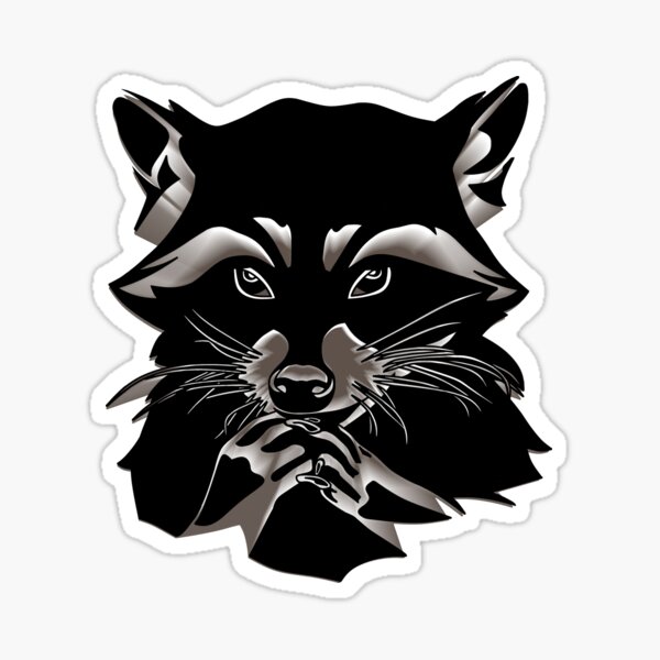 Stickie Bandit Trash Panda Grey Sticker