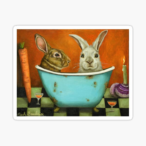 "Tale Of Two Bunnies" Sticker For Sale By LeahSaulnier | Redbubble