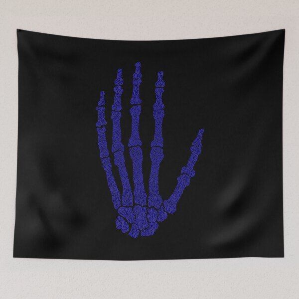 Item preview, Squiggle Skeleton Hand - Blue -  designed and sold by Xernition.