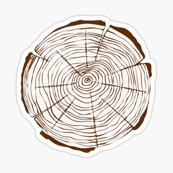 Item preview, Tree growth rings doodle drawing. designed and sold by ksanask.
