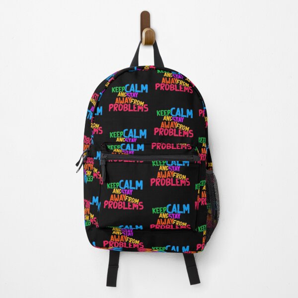 Item preview, Keep calm and stay away from problems meme, keep calm no problems, colorful design designed and sold by StudioKokor.