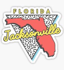Jacksonville Florida 80s Design Sticker