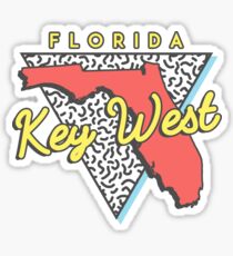 Key West Florida 80s Design Sticker