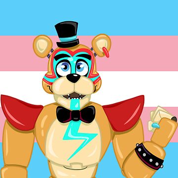 FNAF Security Breach Glamrock Freddy Fazbear Transgender Pride Halfbody |  Pin