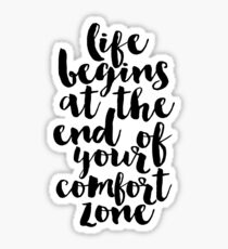 Life Begins At The End Of Your Comfort Zone,Motivational Poster,inspirational Quote,Workout,Fitness,Printable Art Sticker
