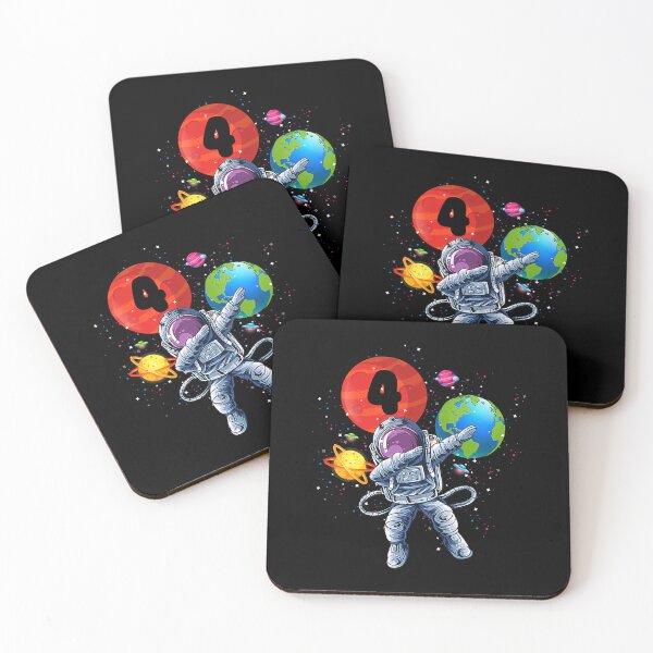 Item preview, 4 Years Old 4th Birthday Dabbing Astronaut Kids designed and sold by shannange.