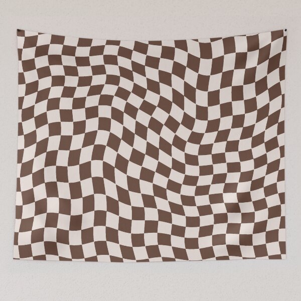 Item preview, Retro Wavy Checkered Pattern designed and sold by ind3finite.
