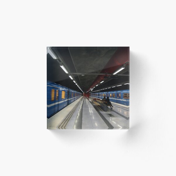 Stockholm Metro Duvbo Station Acrylic Block